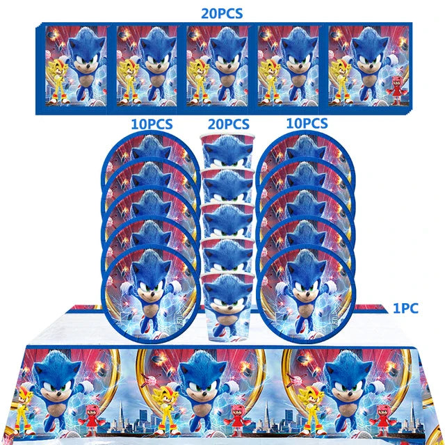 Kit décoration anniversaire sonic 1