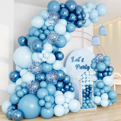 Guirlande ballons duo bleu