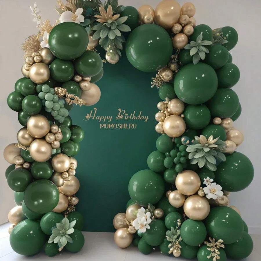 couronne ballons verte