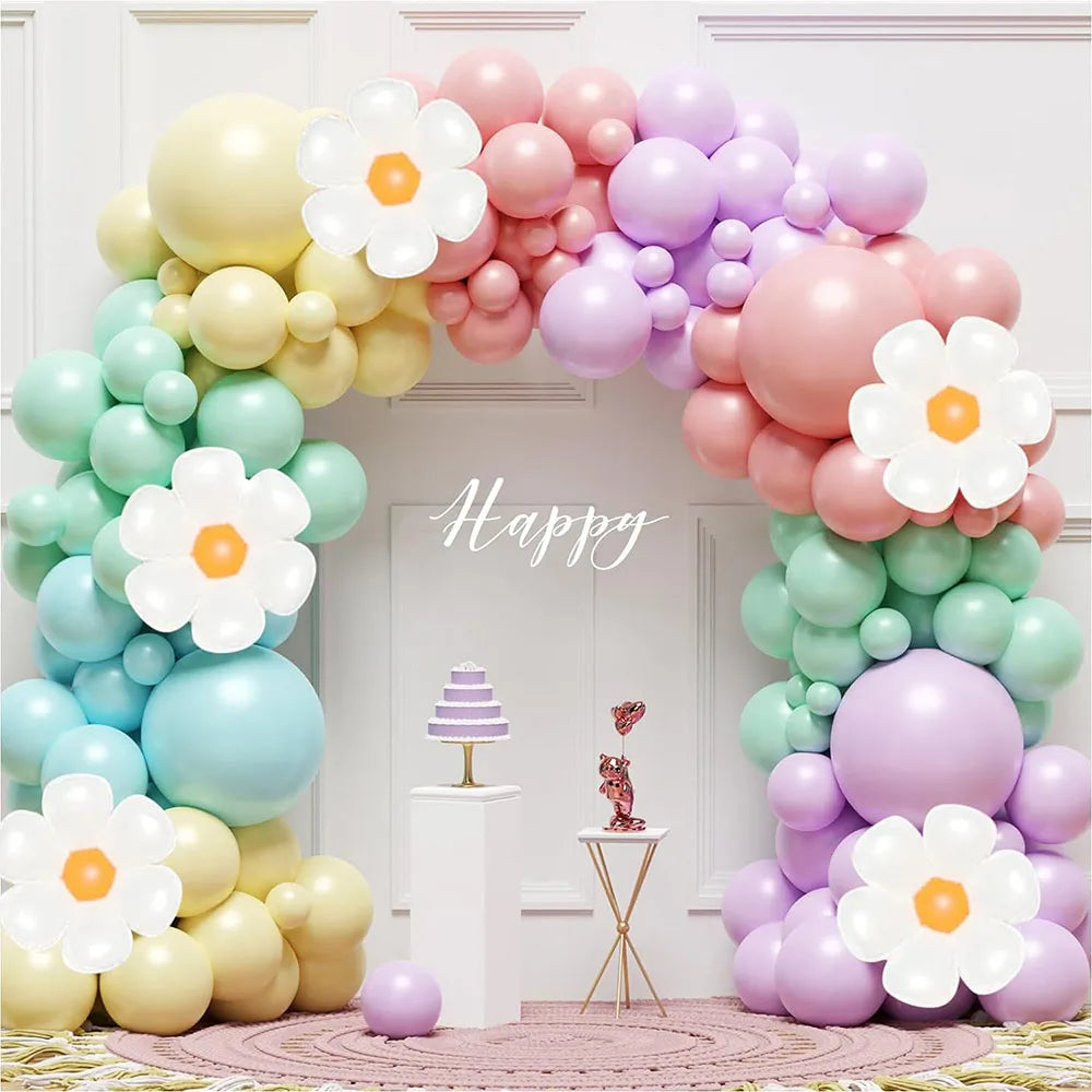 Arc de Ballons Pastel Multicolores – Décoration festive et colorée