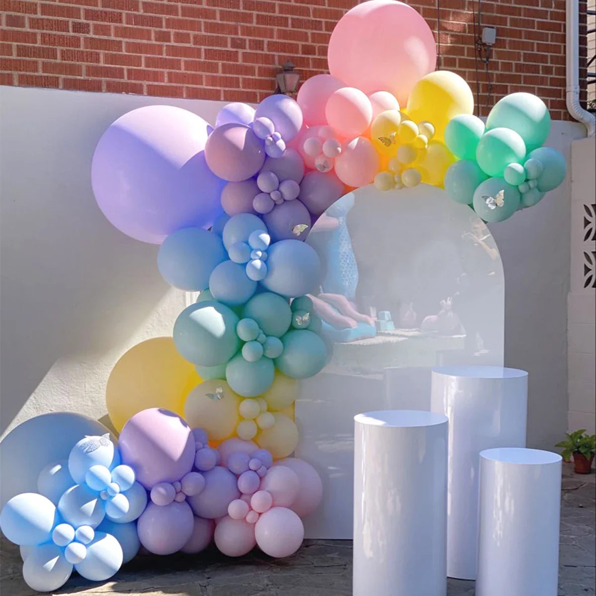 Arche de Ballons Pastel en Demi-Cercle