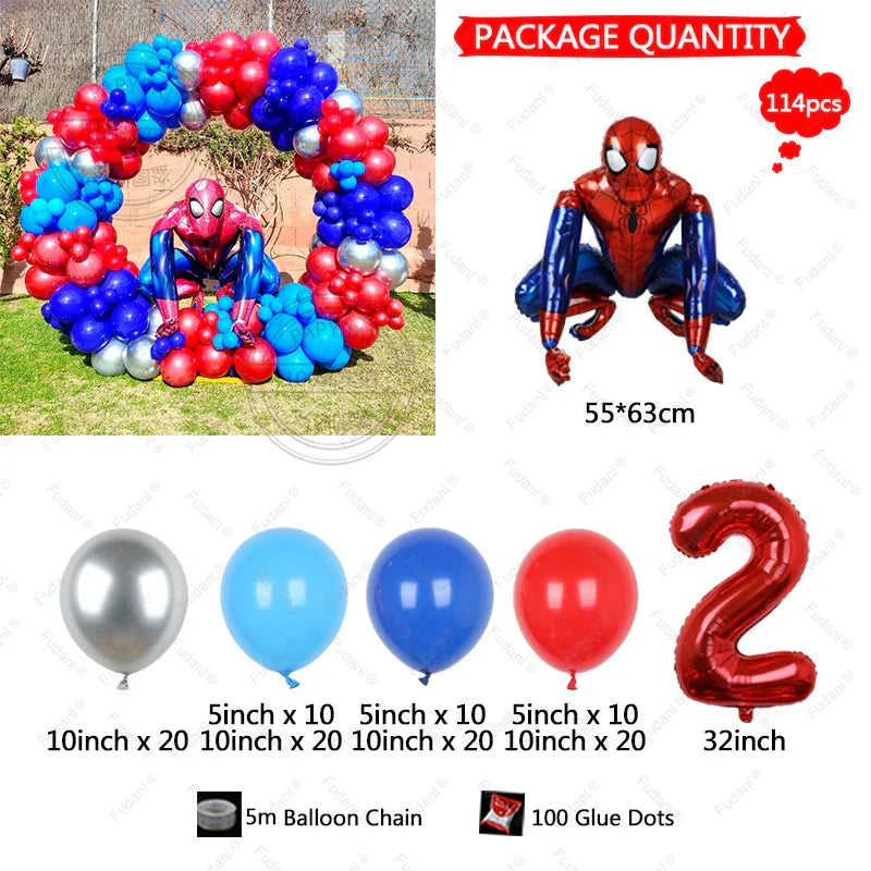 Couronne de ballons spider man 5