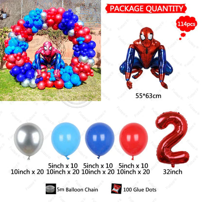 Couronne de ballons spider man 5