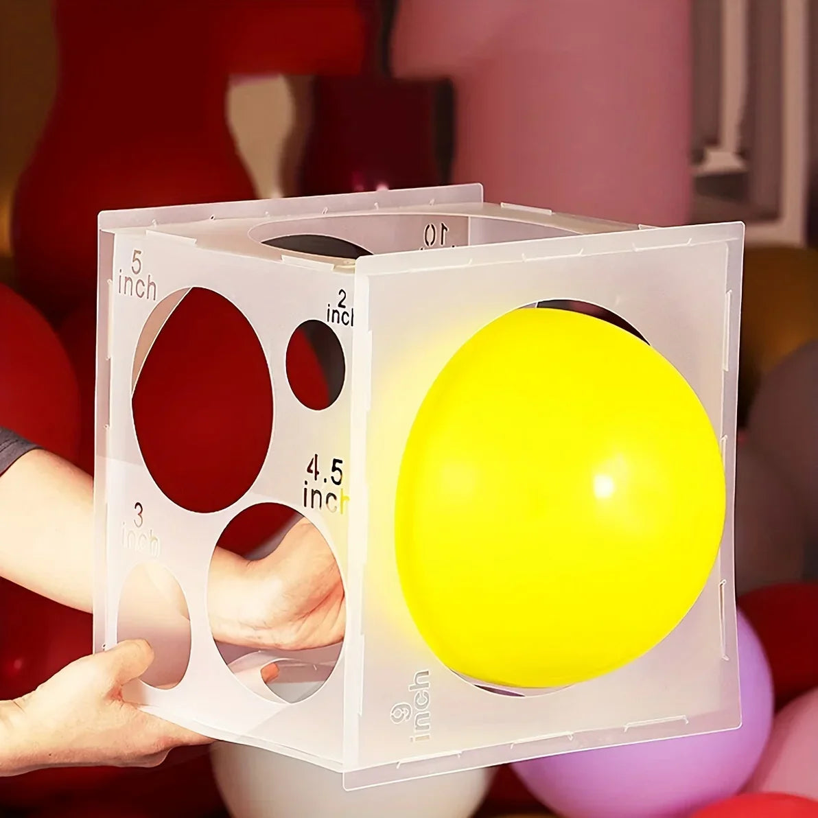 Cube de Mesure pour Ballons – Gonflage précis pour des décorations parfaites