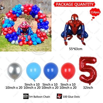 Couronne de ballons spider man 5