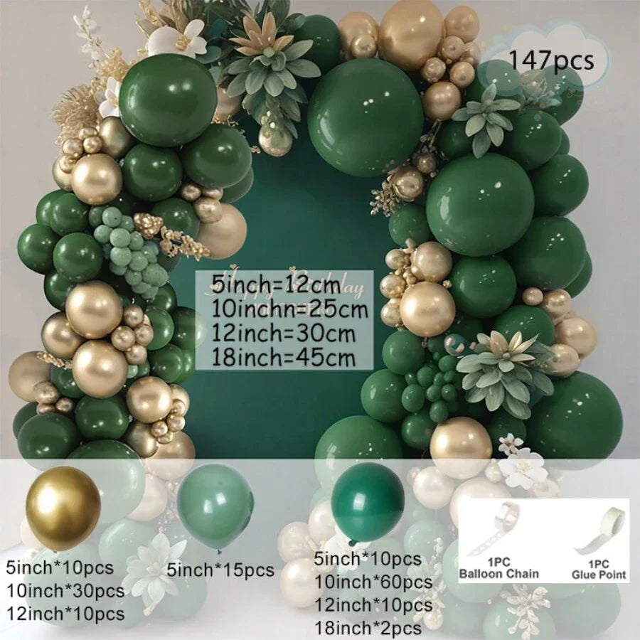 couronne ballons verte