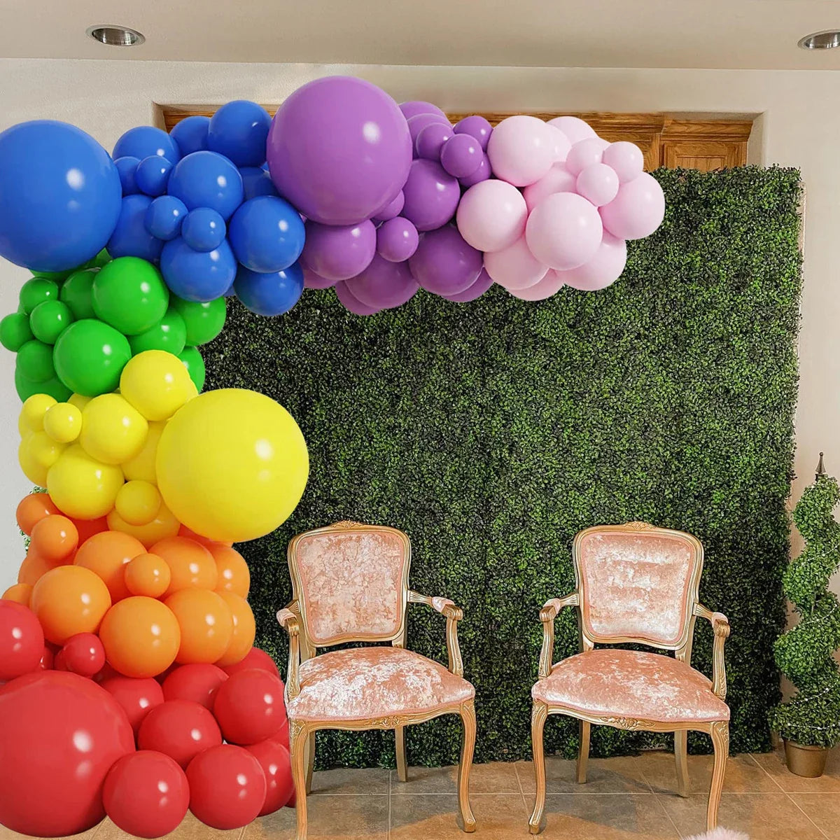 Couronne de Ballons Arc-en-Ciel – Décoration festive et colorée