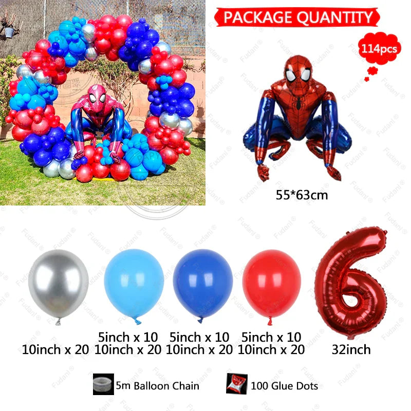 Couronne de ballons spider man 5