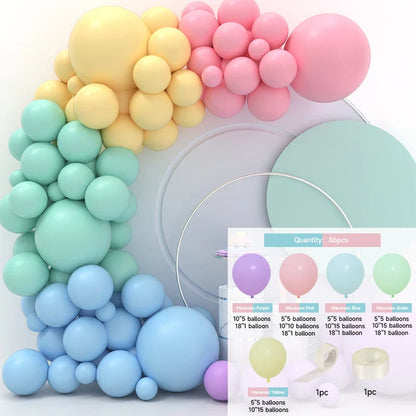 Arche de Ballons Pastel en Demi-Cercle