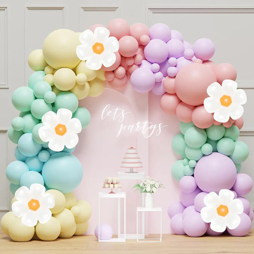 Arc de Ballons Pastel Multicolores – Décoration festive et colorée