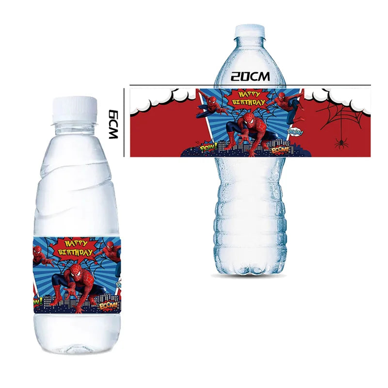 Étiquettes de bouteilles Spider-Man